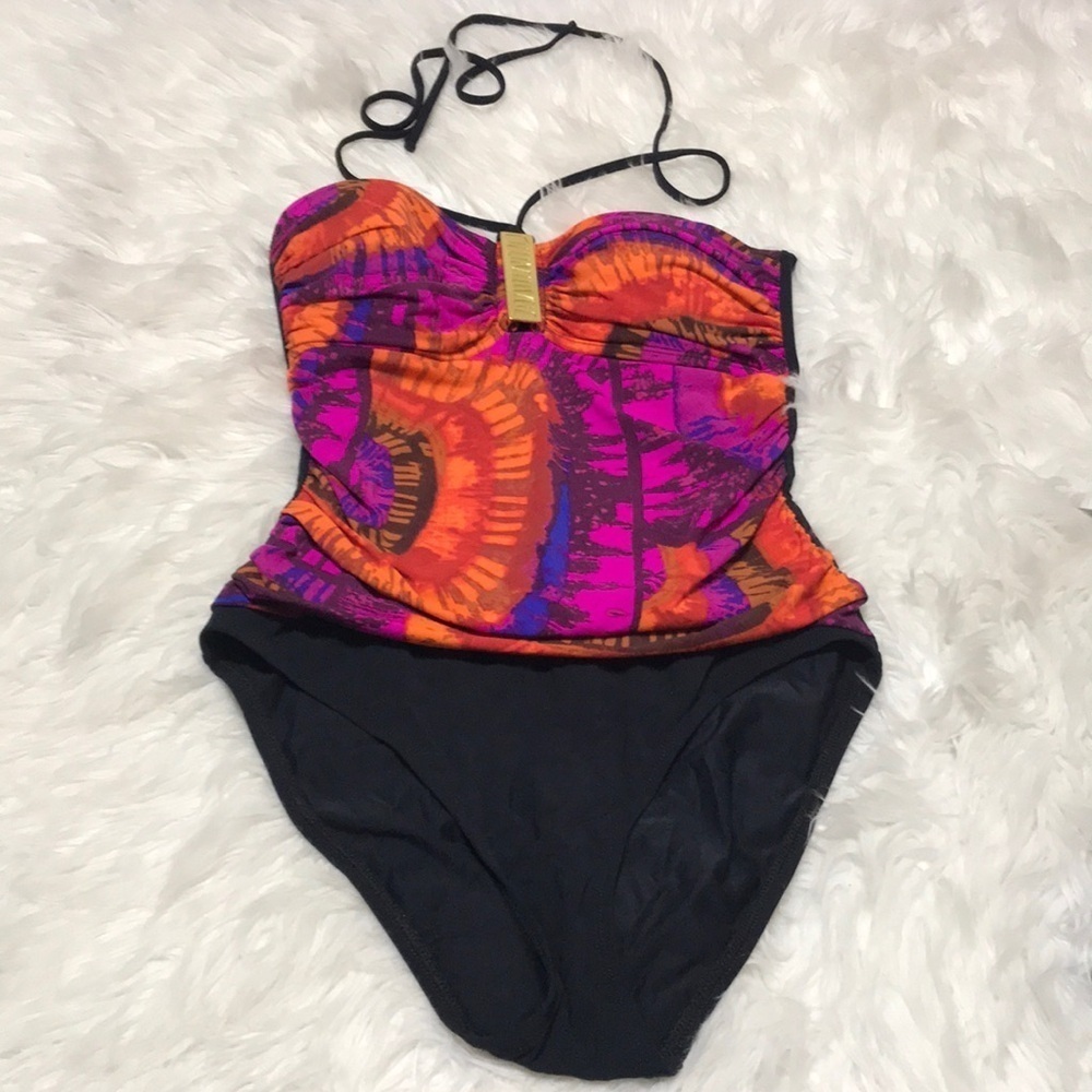 BLEU ROD BEATTIE BANDEAU ONE PC SWIMSUIT SZ 6